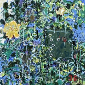 #1130 36 24x24 acrylic cradled wood panel, 2021
