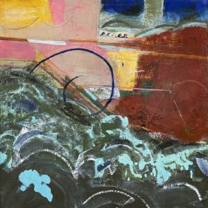 #1187 Wave #3 (Aceno) 36x36 acrylic canvas framed, 2022
