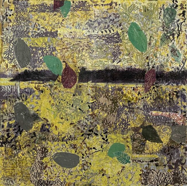 #1306 Through Tangled Arms 24x24 mixed media cradled wood panel, 2026